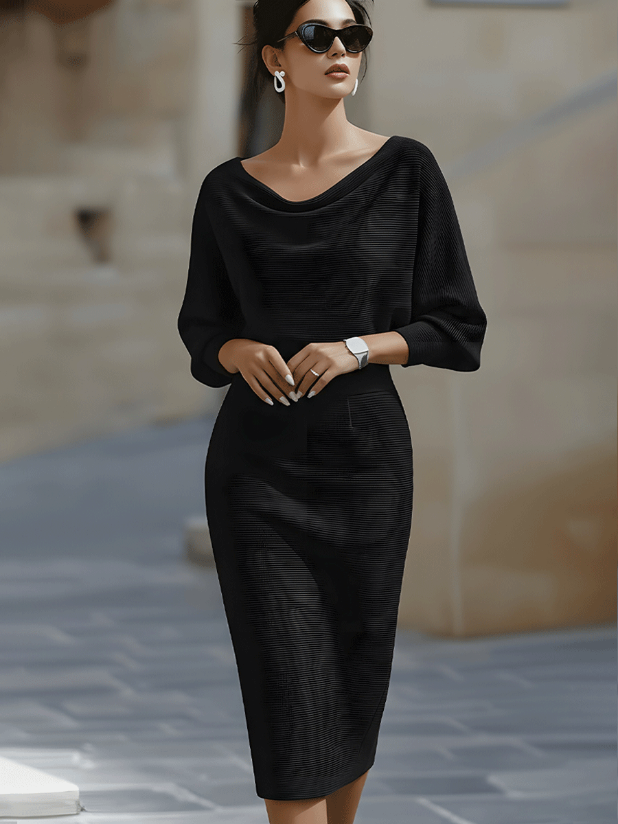 Alicia | Vestido blanco drapeado