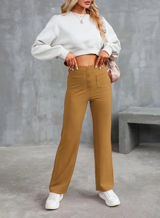 Frieda | Pantalones de cintura alta y pierna ancha