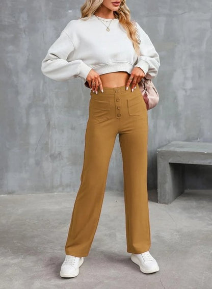 Frieda | Pantalones de cintura alta y pierna ancha