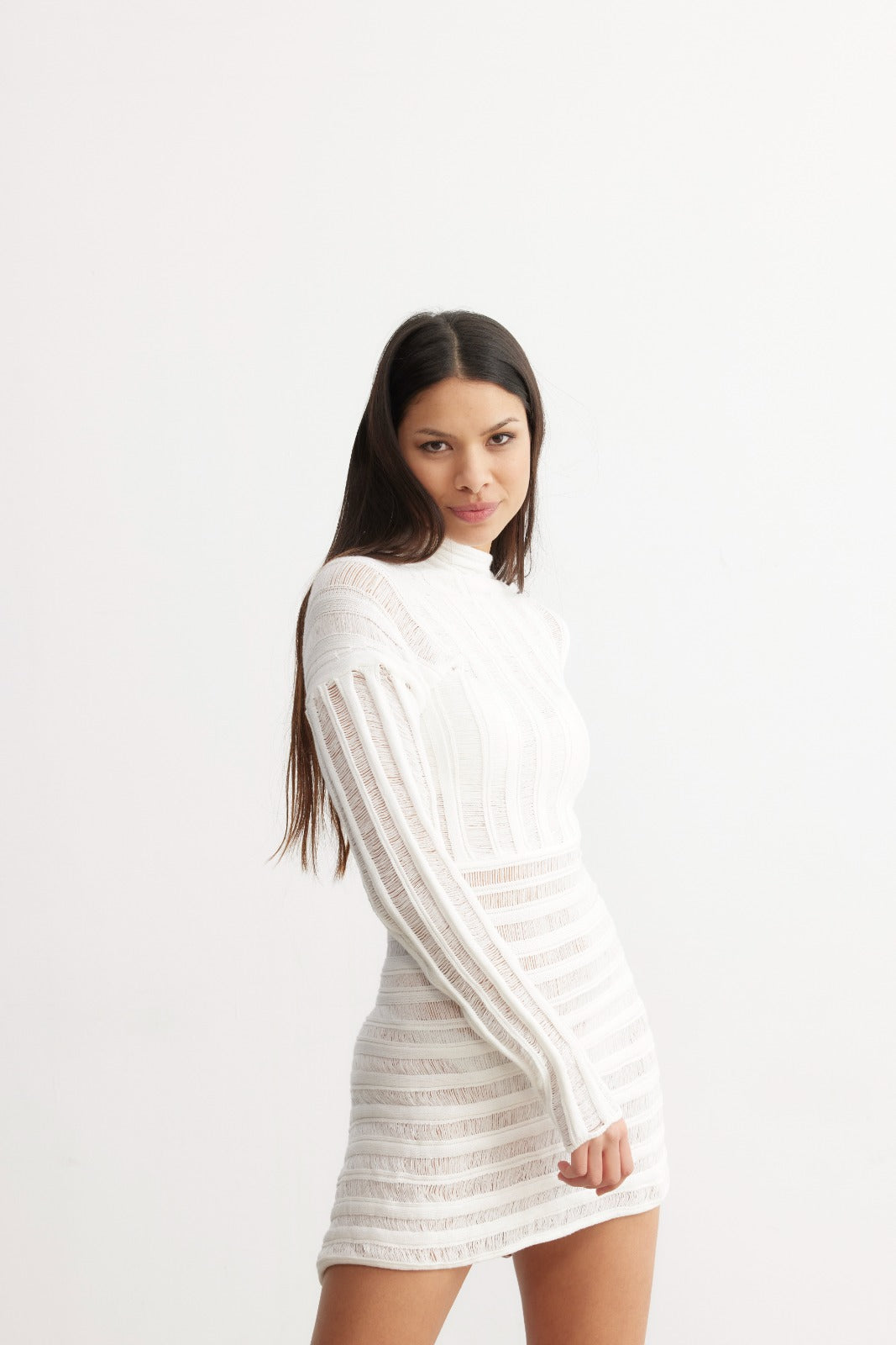 GAIA | Minivestido de crochet con abertura lateral