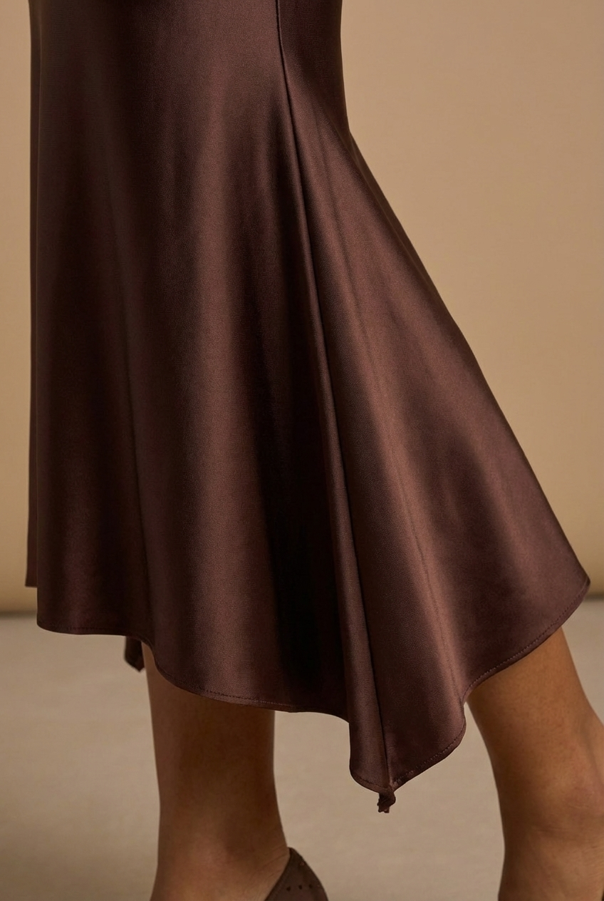 Aimee | Vestido midi de un solo hombro