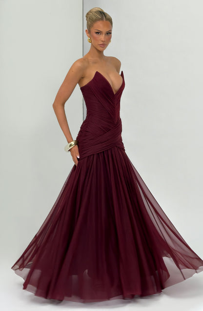 Persephara | Vestido largo - Laca de cerezo