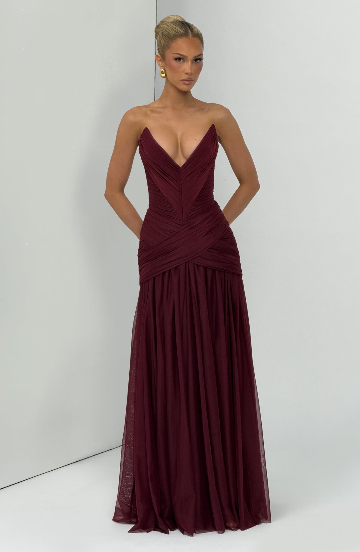 Persephara | Vestido largo - Laca de cerezo