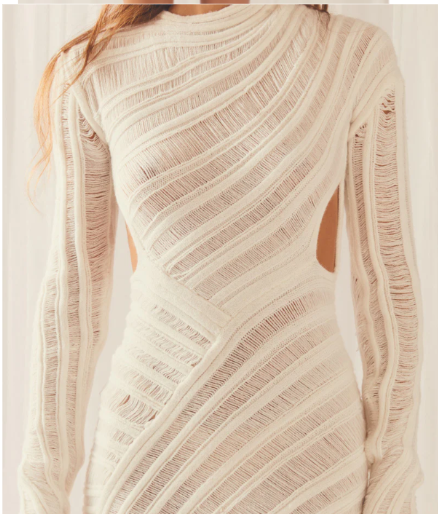 GAIA | Minivestido de crochet con abertura lateral