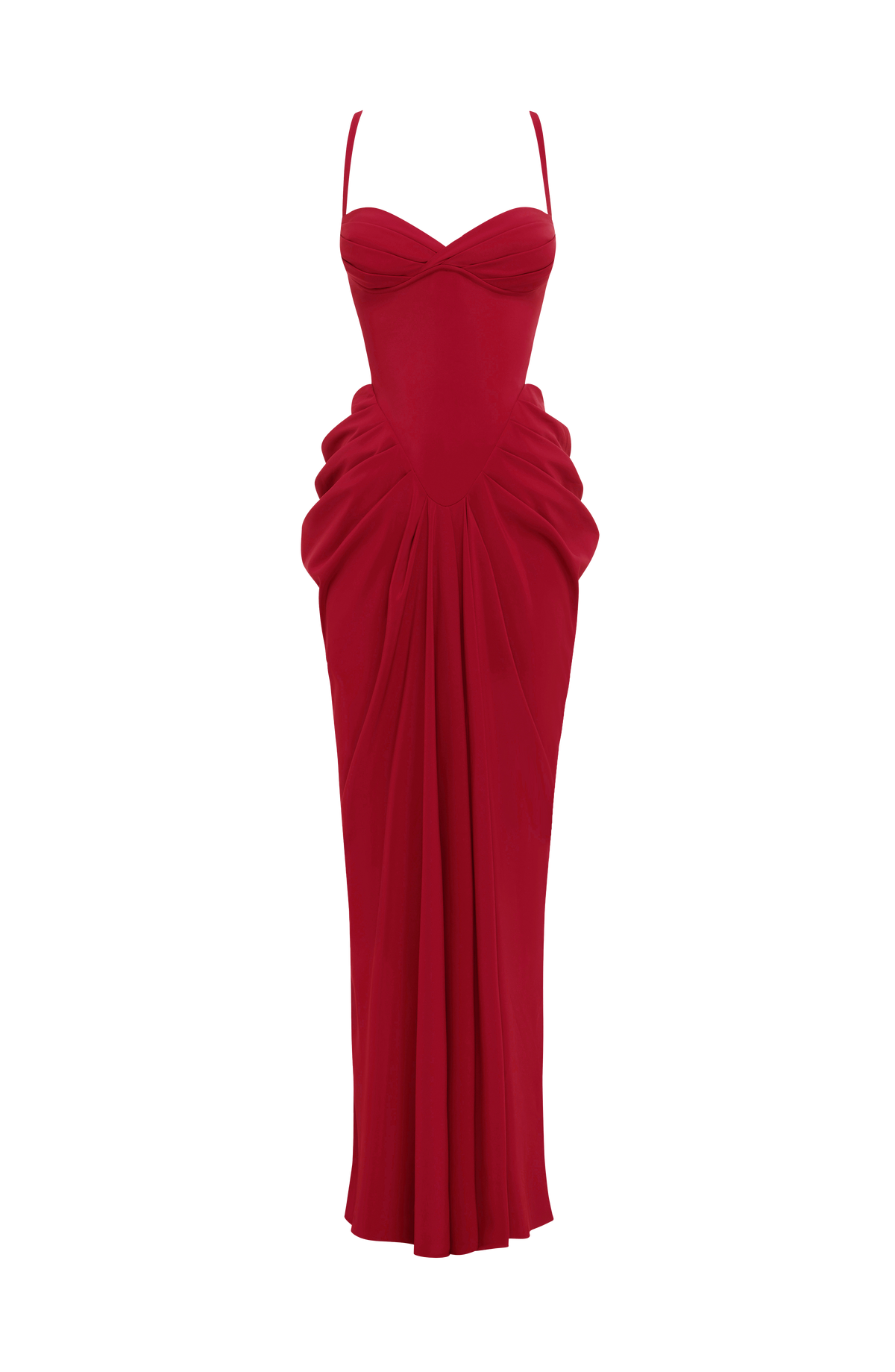 Lucille | Vestido largo - Rojo intenso