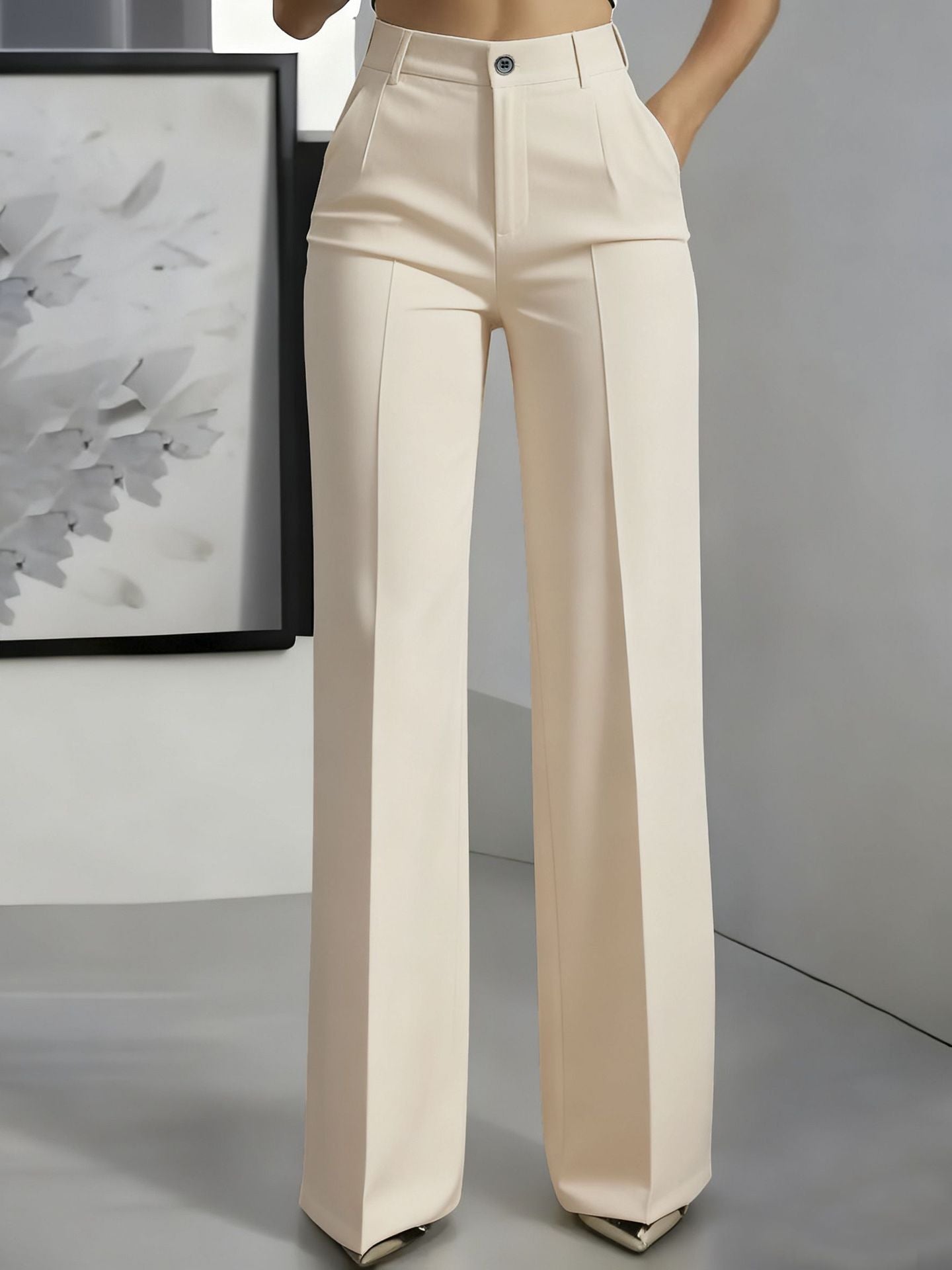 Kimberly | Pantalones de cintura alta y pierna ancha