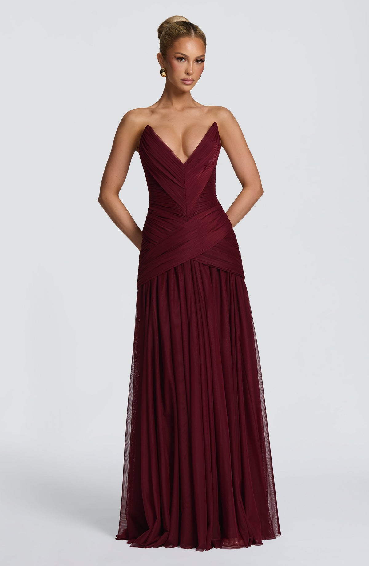 Persephara | Vestido largo - Laca de cerezo