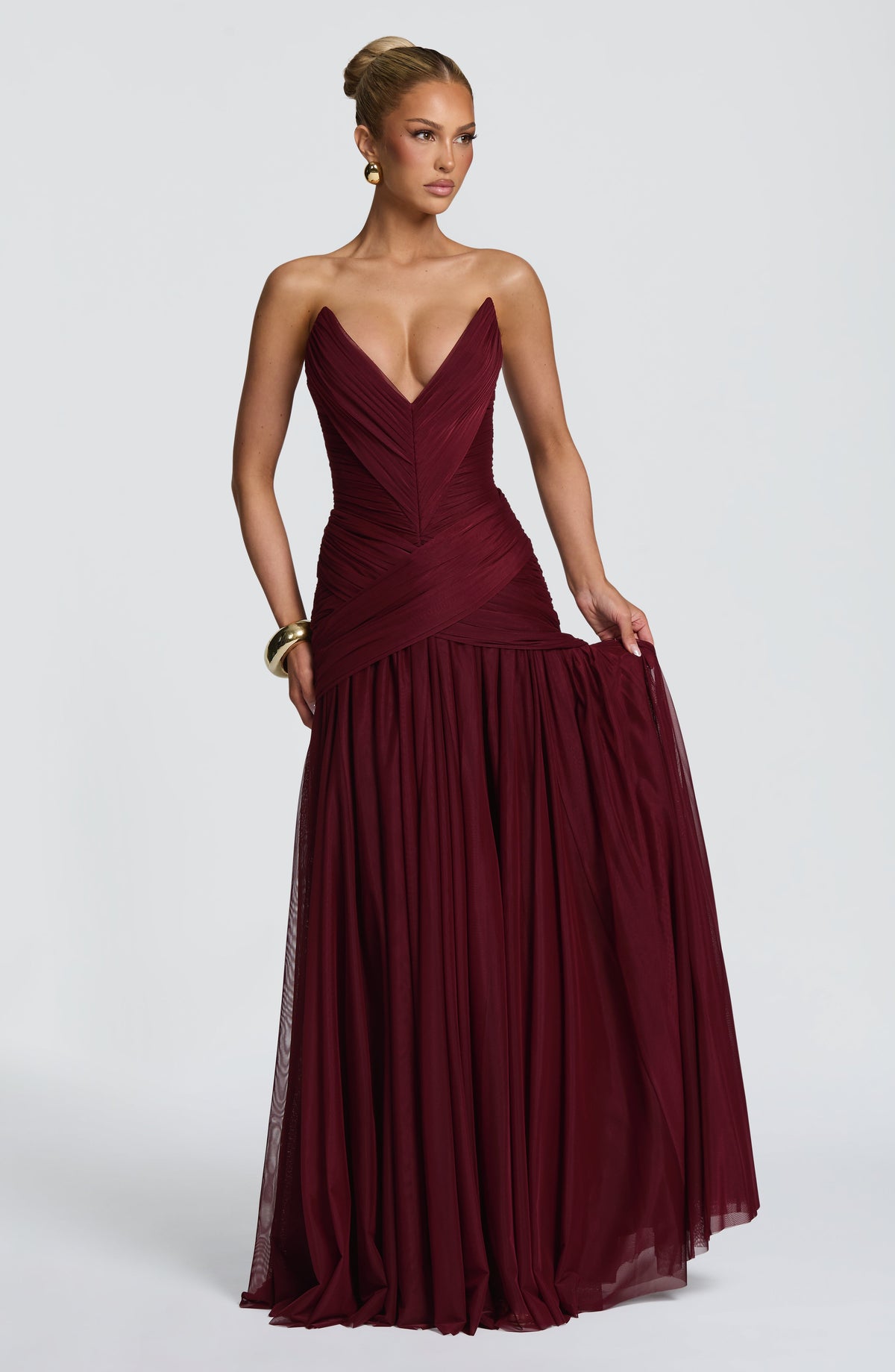 Persephara | Vestido largo - Laca de cerezo