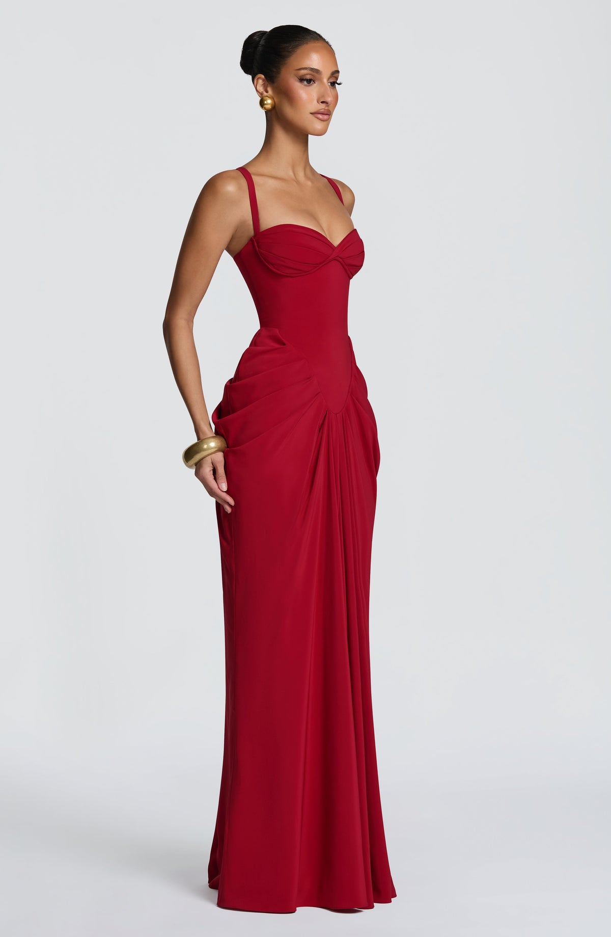 Lucille | Vestido largo - Rojo intenso