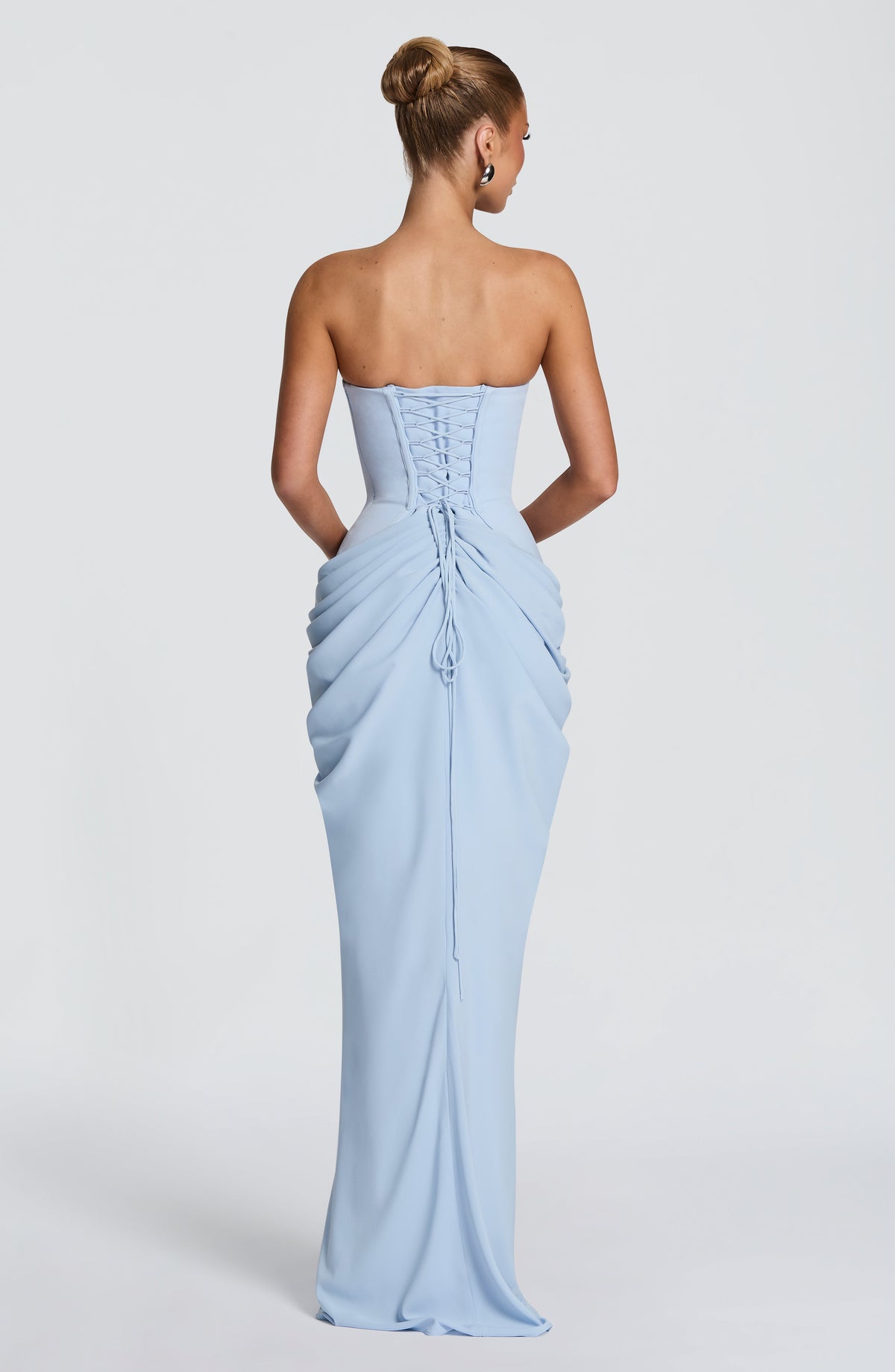 Vestido largo Chiara - Azul glaciar