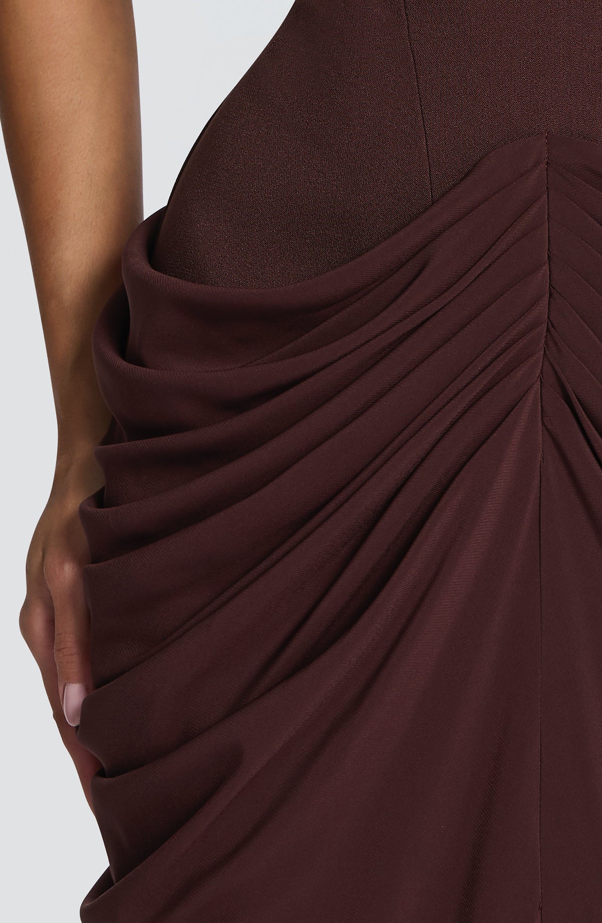Vestido largo Chiara - Marrón ciruela