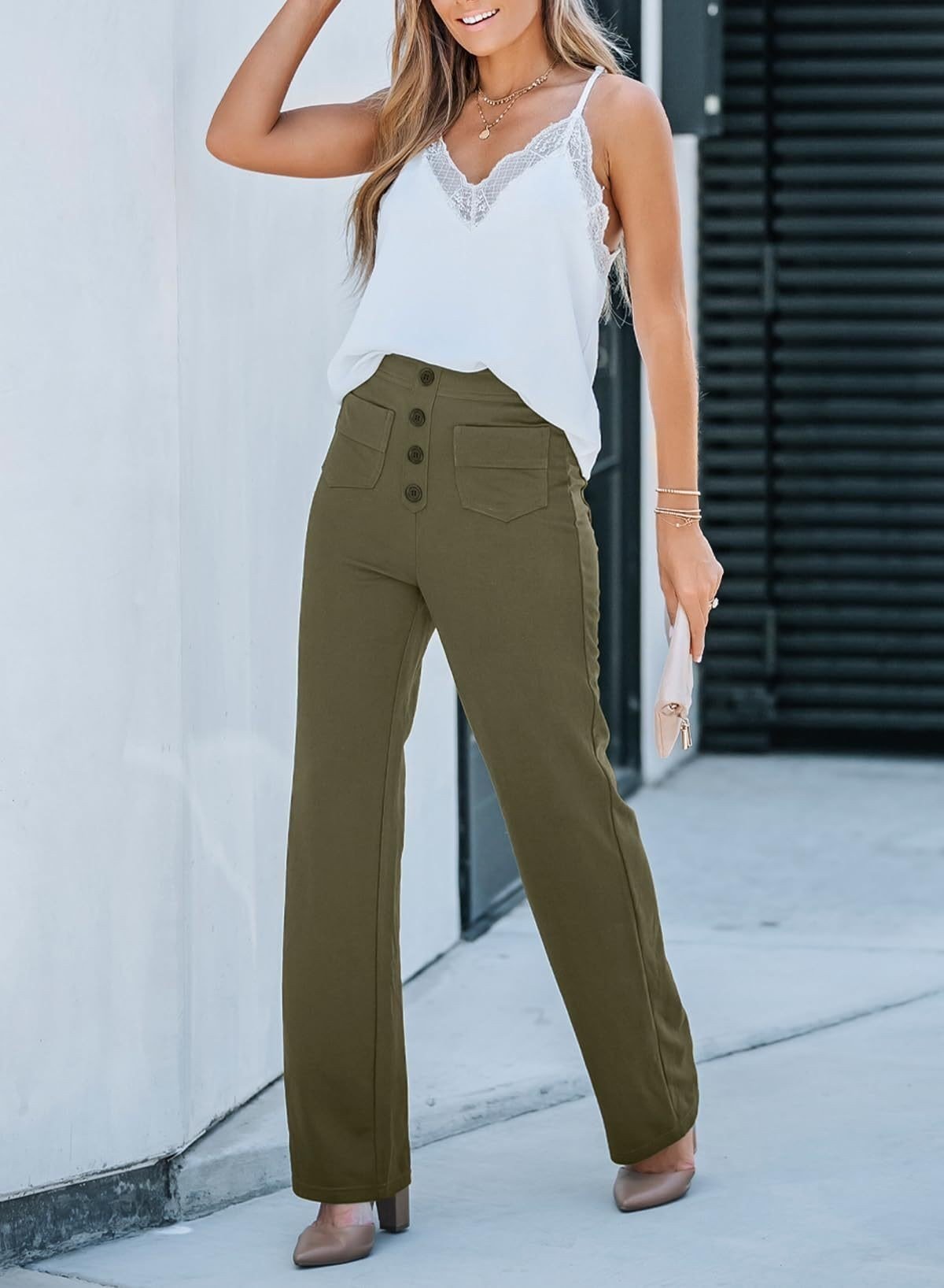 Frieda | Pantalones de cintura alta y pierna ancha