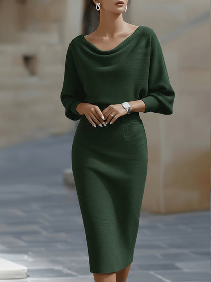 Alicia | Vestido blanco drapeado