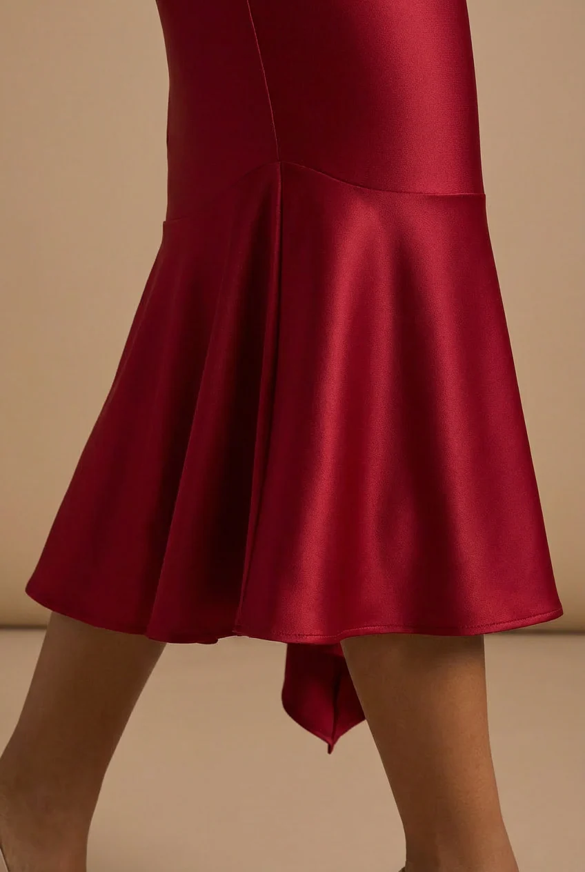 Aimee | Vestido midi de un solo hombro