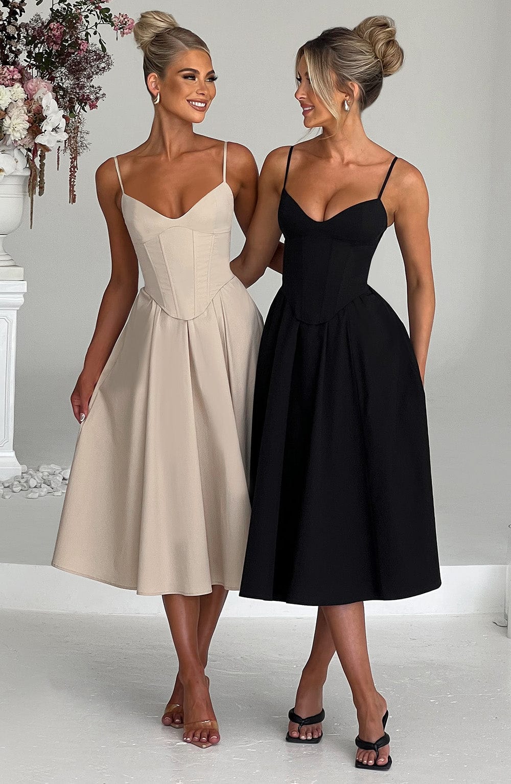 Maileen | Vestido midi estilo corsé