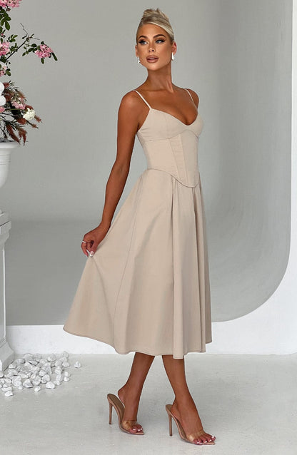 Maileen | Vestido midi estilo corsé