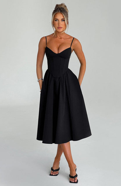 Maileen | Vestido midi estilo corsé