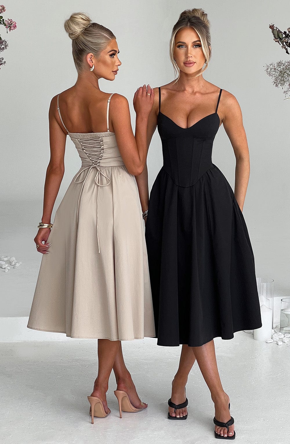 Maileen | Vestido midi estilo corsé