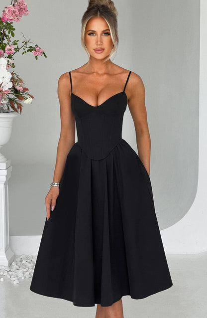 Maileen | Vestido midi estilo corsé