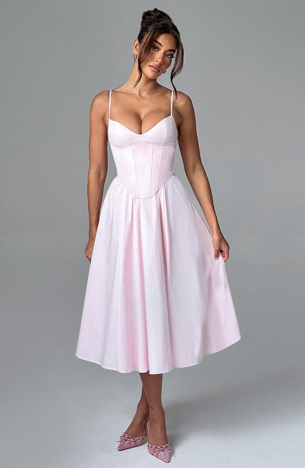 Maileen | Vestido midi estilo corsé