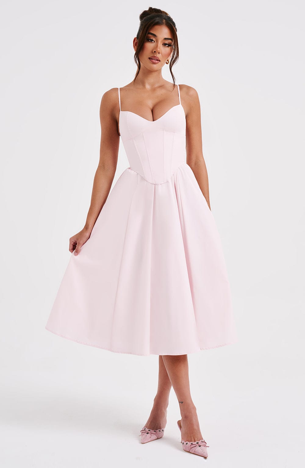 Maileen | Vestido midi estilo corsé