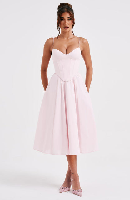 Maileen | Vestido midi estilo corsé