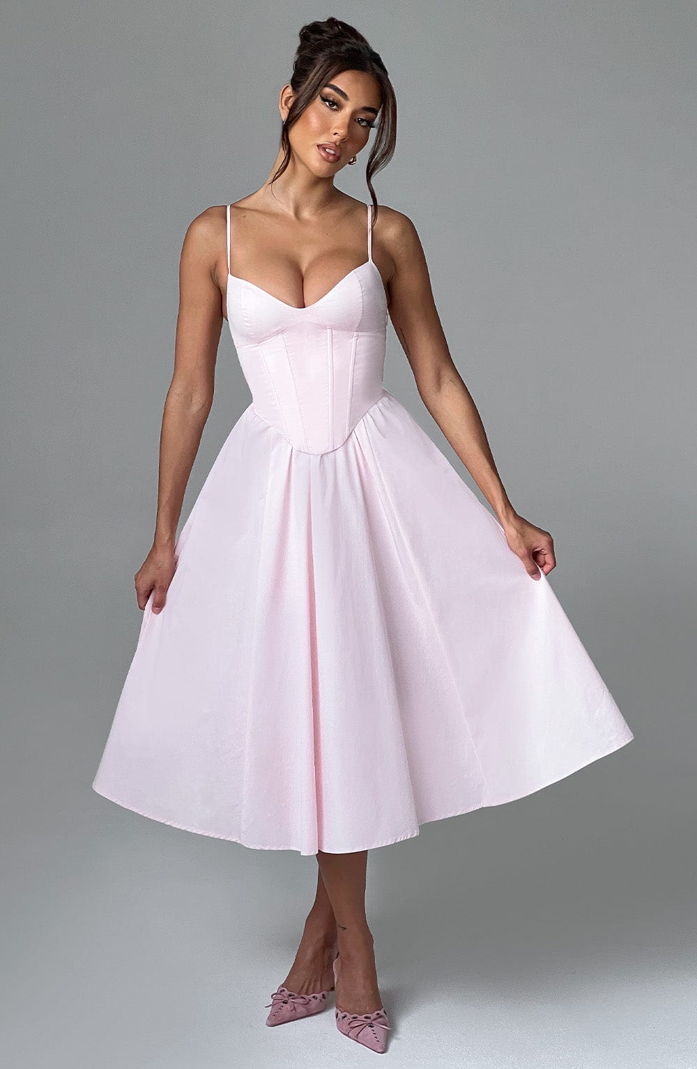 Maileen | Vestido midi estilo corsé