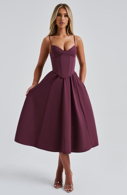 Maileen | Vestido midi estilo corsé
