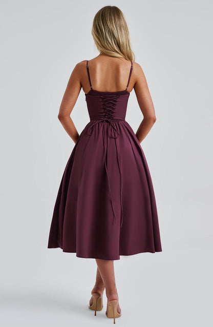 Maileen | Vestido midi estilo corsé