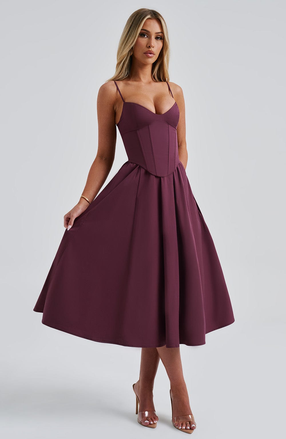 Maileen | Vestido midi estilo corsé