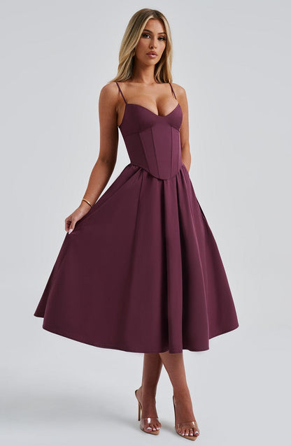 Maileen | Vestido midi estilo corsé