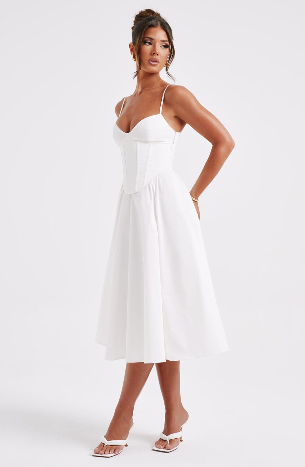 Maileen | Vestido midi estilo corsé