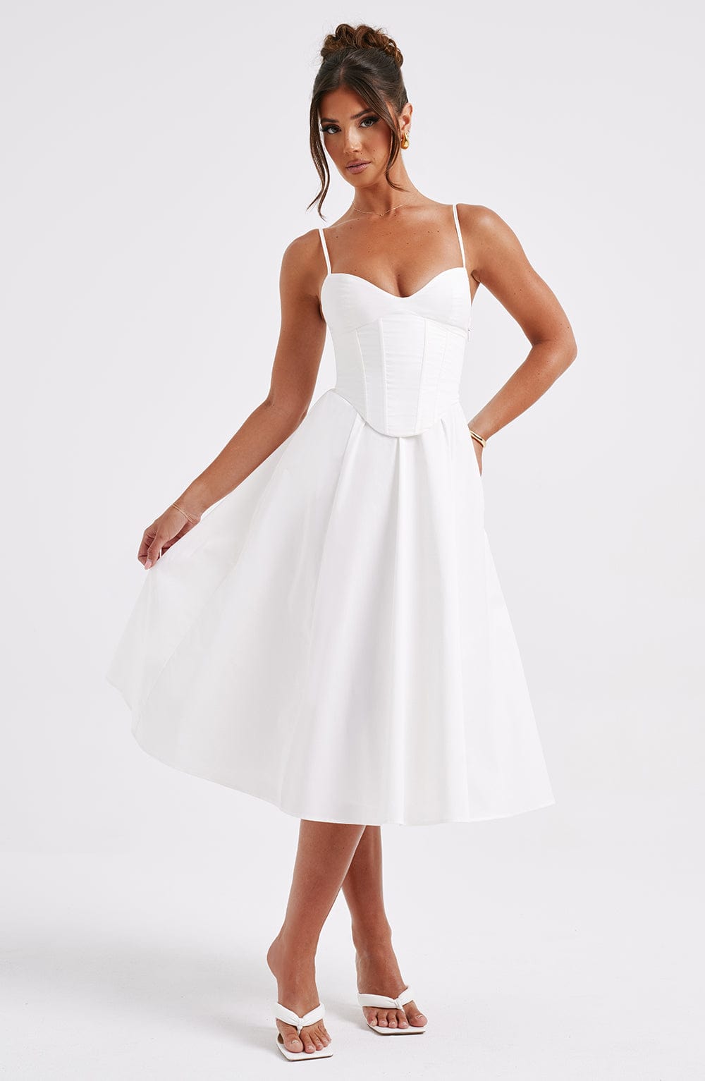Maileen | Vestido midi estilo corsé