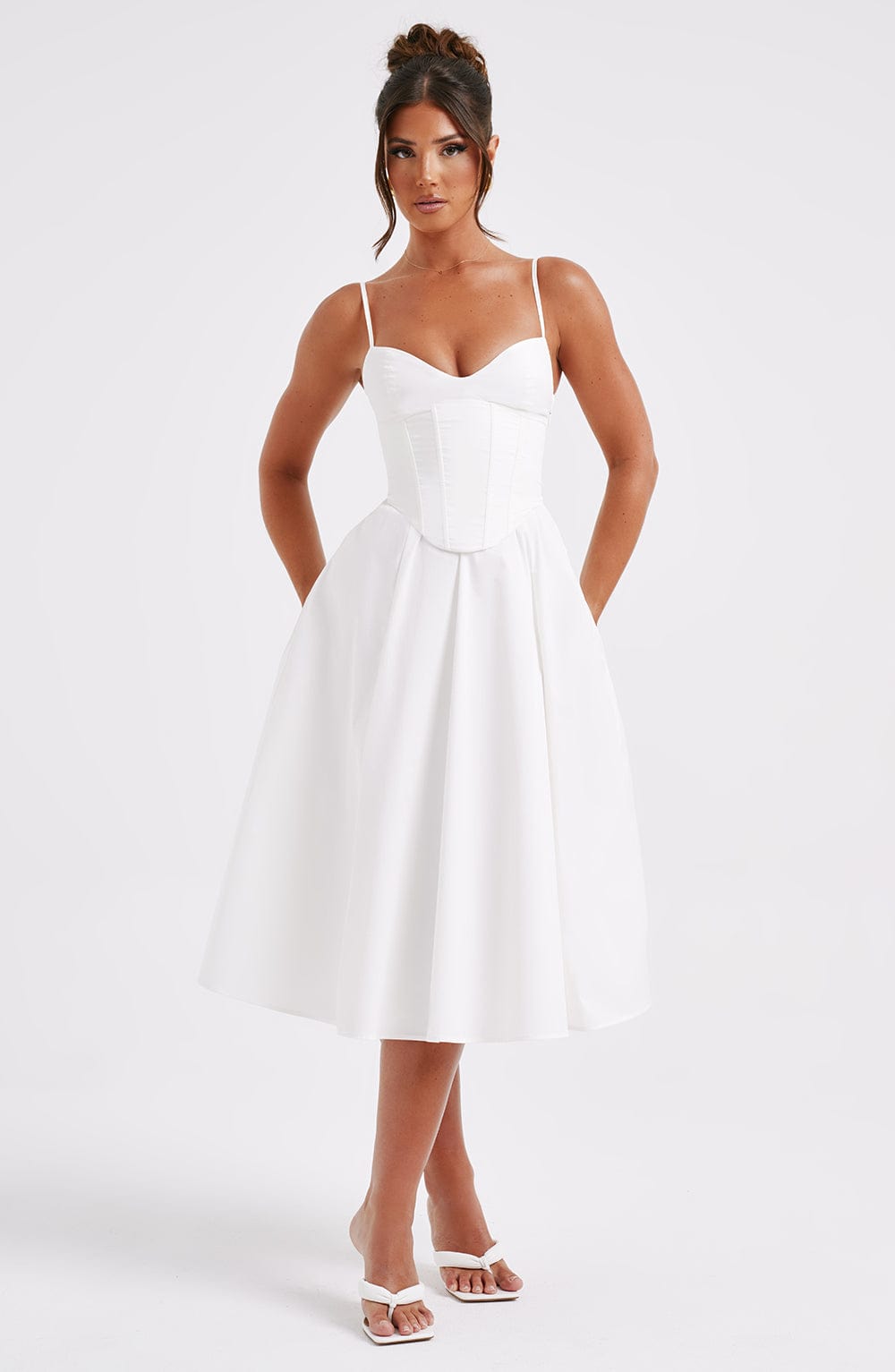 Maileen | Vestido midi estilo corsé