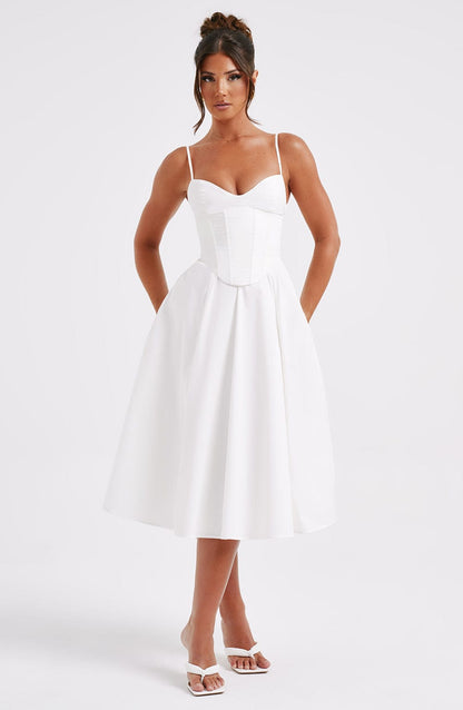 Maileen | Vestido midi estilo corsé