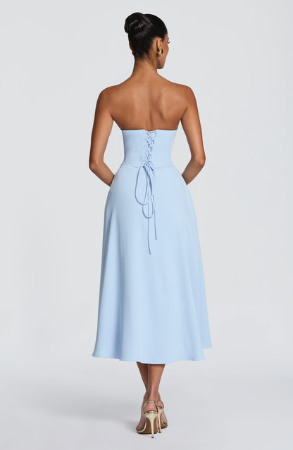 Marlowe | Vestido Midi  - Azul glaciar