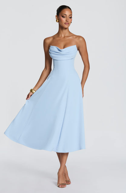 Marlowe | Vestido Midi  - Azul glaciar