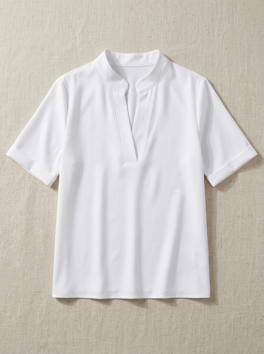 V-neck Blouse — Elegant Flat Lay | Generated by Modelize