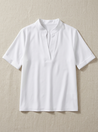 V-neck Blouse — Elegant Flat Lay | Generated by Modelize