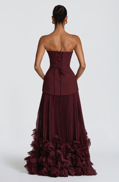 Isadora | Vestido Burdeos