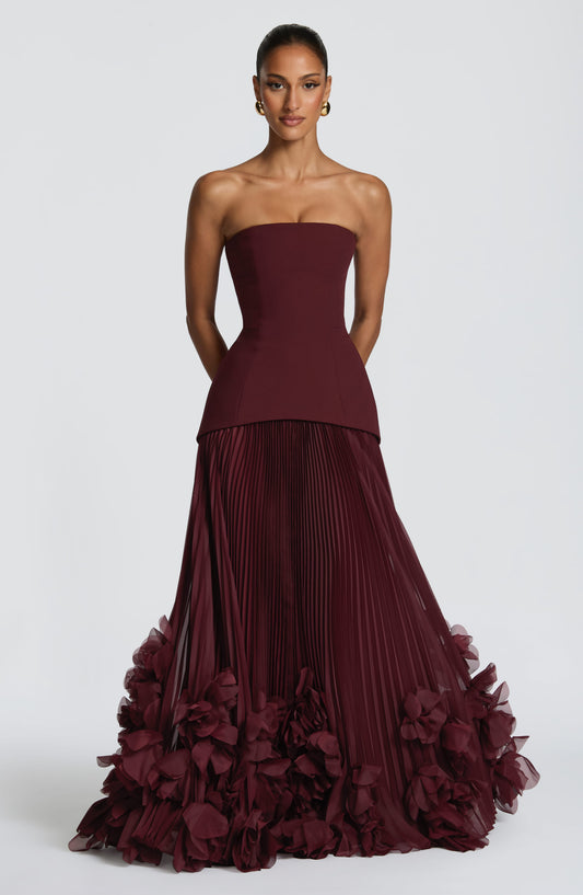 Isadora | Vestido Burdeos